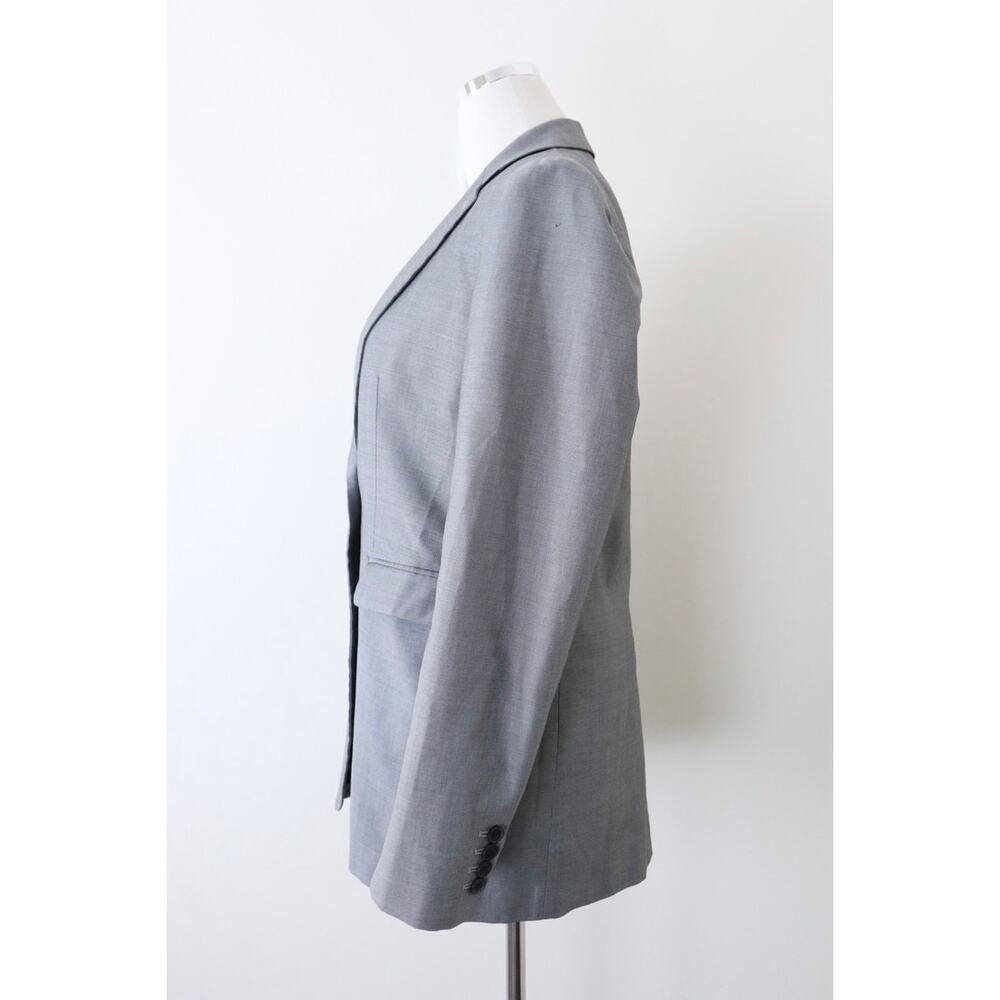 Joseph Size 42 US 10 Laurent Super 100 Wool Twill Blazer Gray Single Button - Picture 8 of 14